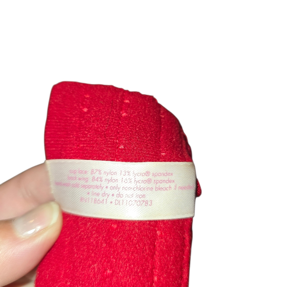 Cacique Lame Bryant Vibrant Red Lace Bra 44H - Picture 6 of 6